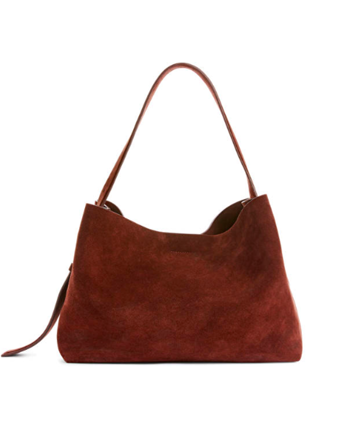 Semišová kabelka, Arket, 299 eur
