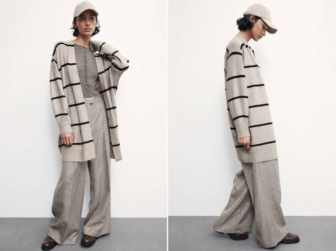 Dlouhý propínací svetr, H&M, 479 Kč
