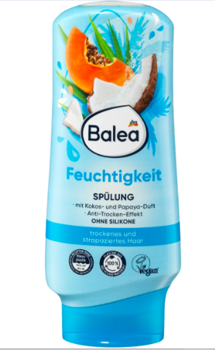 Hydratační balzám na vlasy Balea

Cena: 29,90 Kč (300 ml), 9,97 Kč (100 ml)
