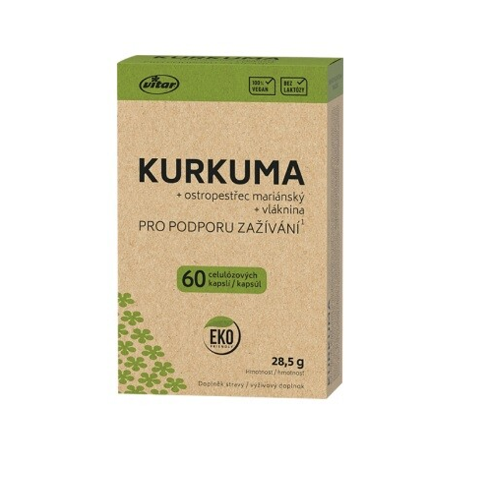Kurkuma působí jako antioxidant, podporuje normální činnost jater a činnost kardiovaskulárního systému. Přispívá k normální činnosti nervové soustavy, funkci dýchacího systému a podporuje normální stav kostí a kloubů. Ostropestřec mariánský podporuje normální trávení, pročištění organismu a přirozenou obranyschopnost. Přispívá k udržení normální hladiny cukru v krvi a podporuje normální činnost srdce. 259 Kč
