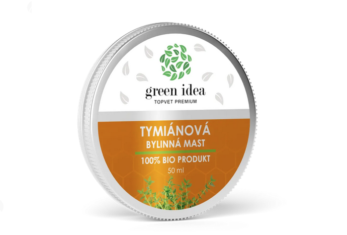 Tymiánová mast je kosmetický přípravek k péči o svědivou a suchou kůži. Účinnými složkami tymiánu jsou zejména thymol, carvacrol a cymen. Tymián je dobře vnímán i v aromaterapii pro svou vůni, která navozuje relaxaci a zpříjemní dýchání. 158 Kč
