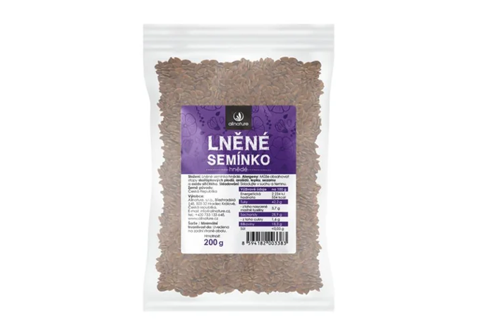 Lněné semínko hnědé obsahuje omega 3 a 6 mastné kyseliny a vysoký podíl vlákniny, která je zodpovědná za správnou funkci trávicího systému. 25 Kč
