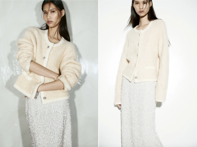 Propínací svetr z vlněné směsi buklé, H&M, 2 399 Kč
