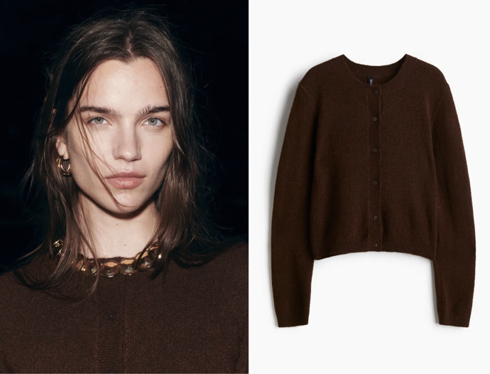 Propínací svetr z jemného úpletu, H&M, 479 Kč
