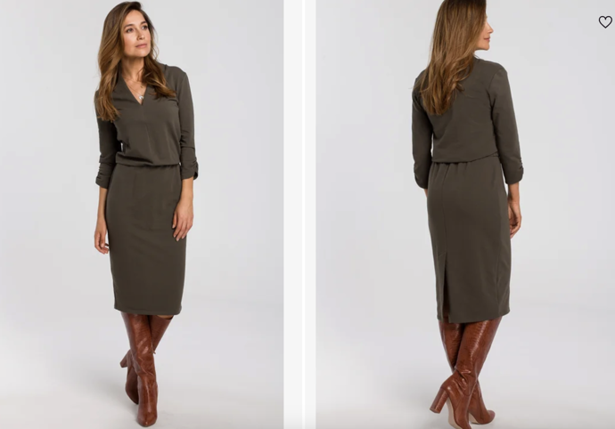 Každodenní šaty S194 Zelená Regular Fit, Stylove, Modivo, 1269 Kč
