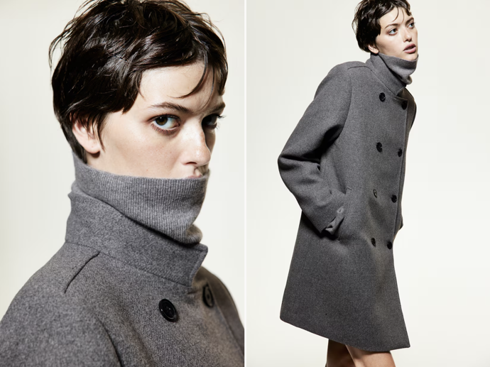 Dvouřadový kabát car coat, H&M, 1 459 Kč
