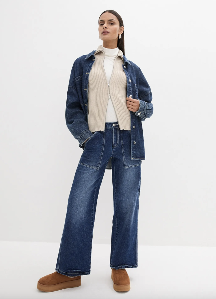 Cargo džíny Mid Waist, Bonprix, 549 Kč
