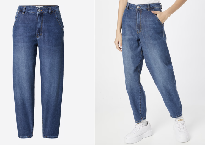 TOM TAILOR DENIM, Loosefit Džíny 'Barrel Mom Vintage', modrá džínovina, About you, 1.399 Kč 
