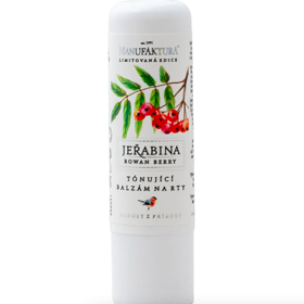 Tónující a hydratační balzám na rty Jeřabina, Manufaktura, 159 Kč
