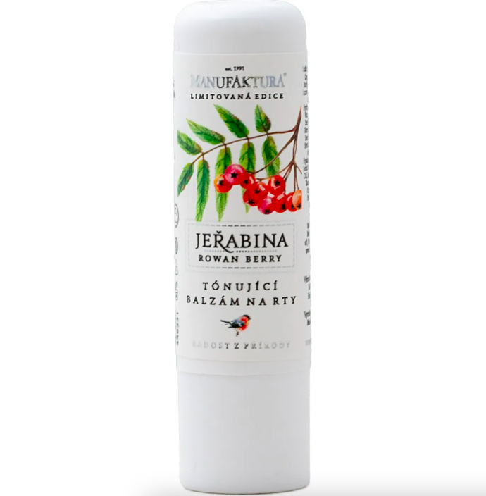 Tónující a hydratační balzám na rty Jeřabina, Manufaktura, 159 Kč
Tónující a hydratační balzám na rty Jeřabina, Manufaktura, 159 Kč