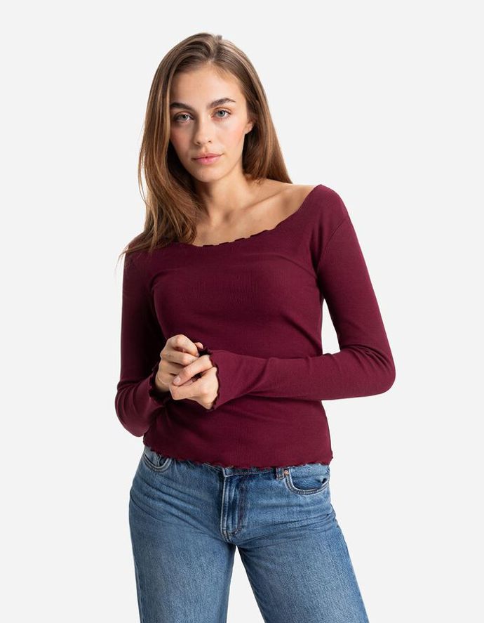 Triko s mušličkovým lemem, Takko Fashion, 249 Kč
