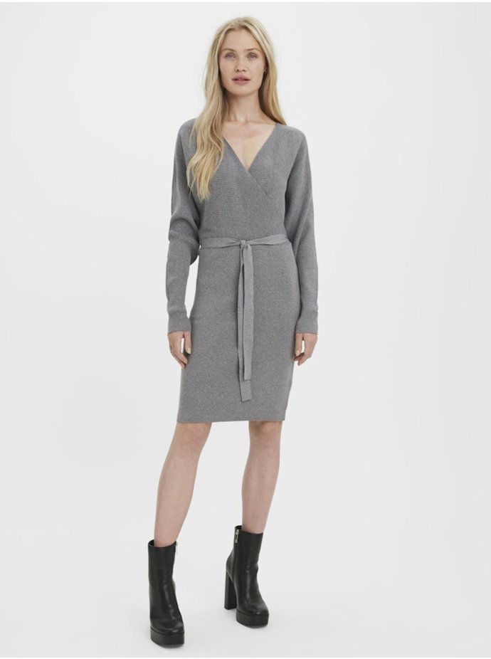 Šedé dámské svetrové šaty Vero Moda Hollyrem, 819 Kč
