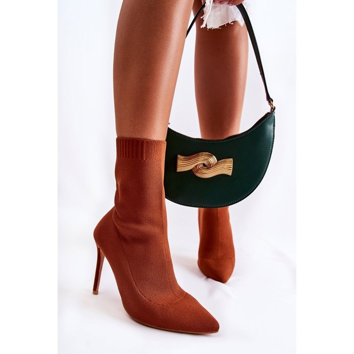 Dámské ponožkové boty s velbloudími podpatky, Kee.Shoes, 1 349 Kč
