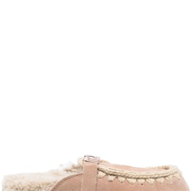 Papuče s beránkem s logem logo-plaque slippers, Mou, 150 eur
