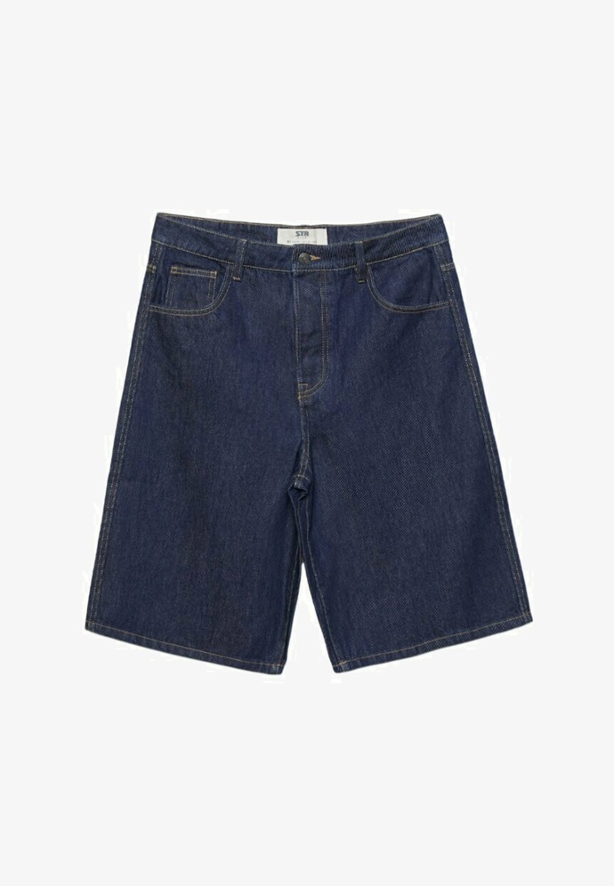 Džínové kraťasy - dark blue BAGGY, Stradivarius, 699 Kč
