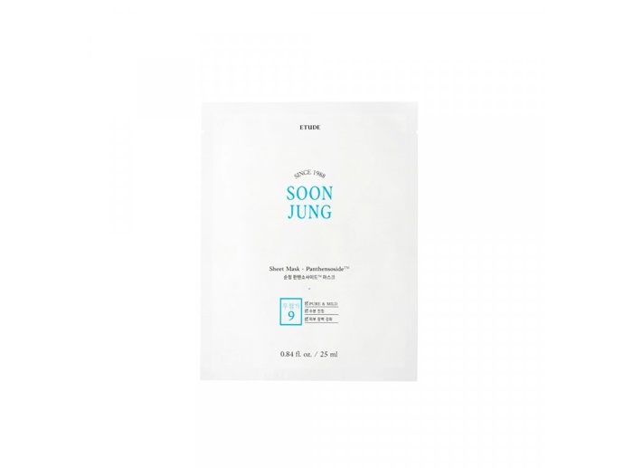 Zklidňující pleťová maska s Panthenolem Soon Jung Sheet Mask Panthensoside, ETUDE HOUSE, 60 Kč
