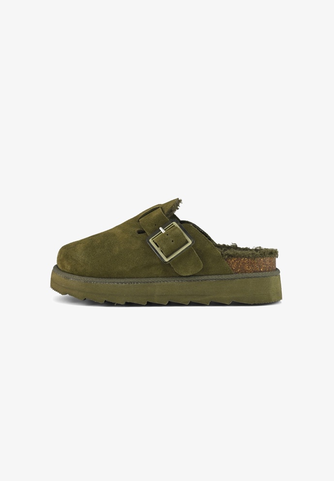 Dřeváky dark khaki, Colors of California, 2125 Kč
