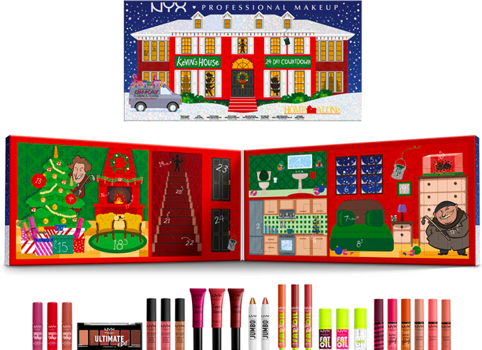 Adventní kalendář Home Alone s dekorativní kosmetikou, NYX, 2999 Kč

