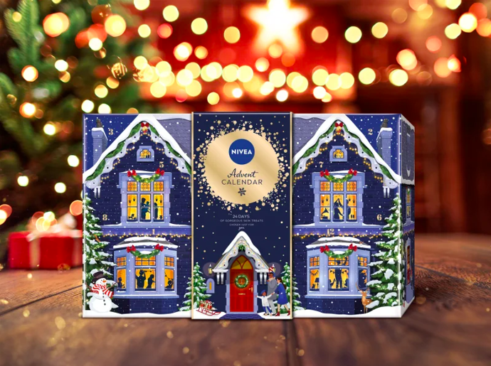 Adventní kalendář s péči o pleť i tělo, Nivea, 1230 Kč
