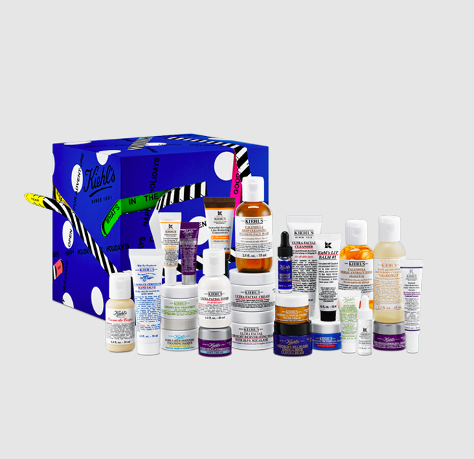 Adventní kalendář s pečujícími produkty, Kiehl’s, 3590 Kč
