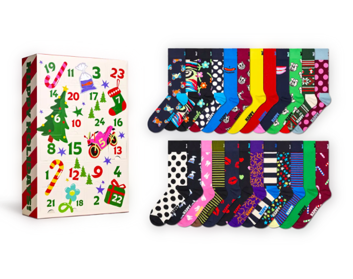 Adventní kalendář s veselými ponožkami, Happy Socks, 6090 Kč

