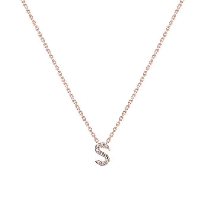 Náhrdelník s diamanty Glittering Letter S, Alo Diamonds, 14880 Kč
