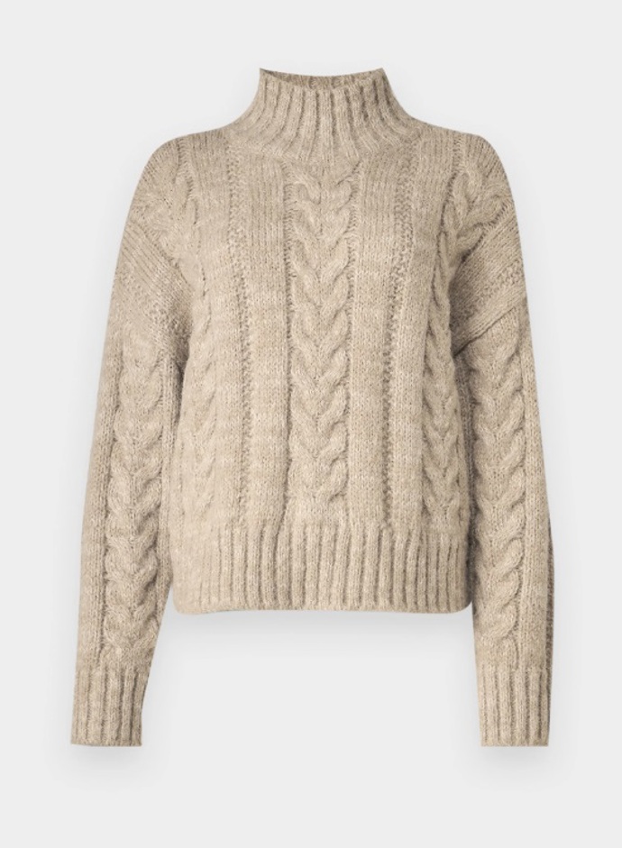 Aranský svetr s rolákem, Vero Moda, 960 Kč
