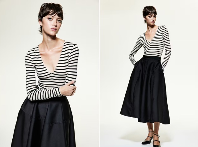 Body s výstřihem do V, H&M, 309 Kč
