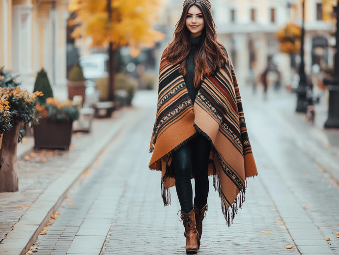 Ponča zažívají letos v zimě velký come-back. Nosí se ve všech materiálech, délkách i stylech.
