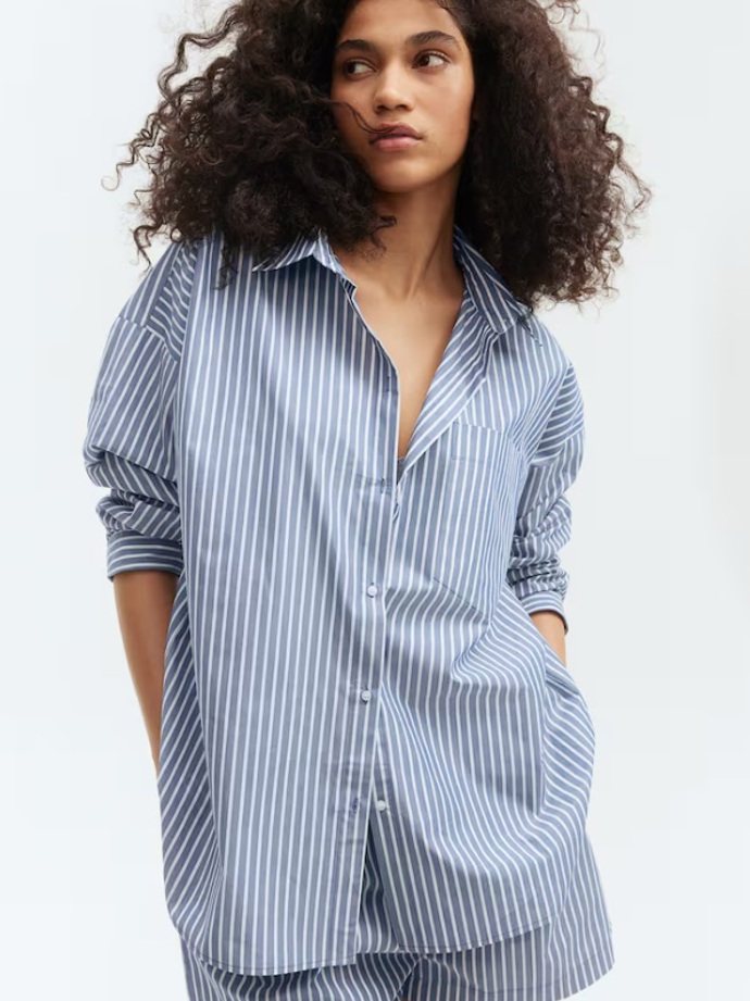Bavlněná košile se svislými pruhy, H&M, 599 Kč
