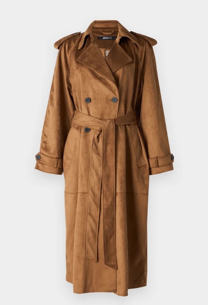Hnědý trenčkot, Gina Tricot, 2 400 Kč
