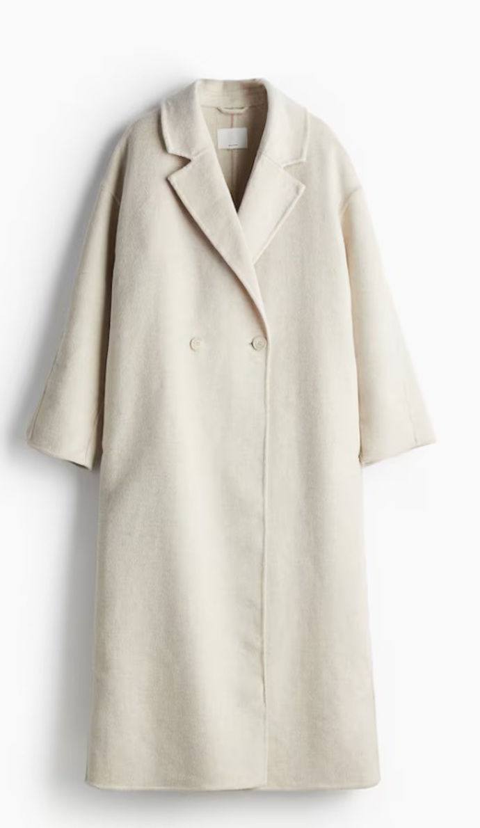 Kabát z vlněné směsi, H&M, 4 299 Kč

