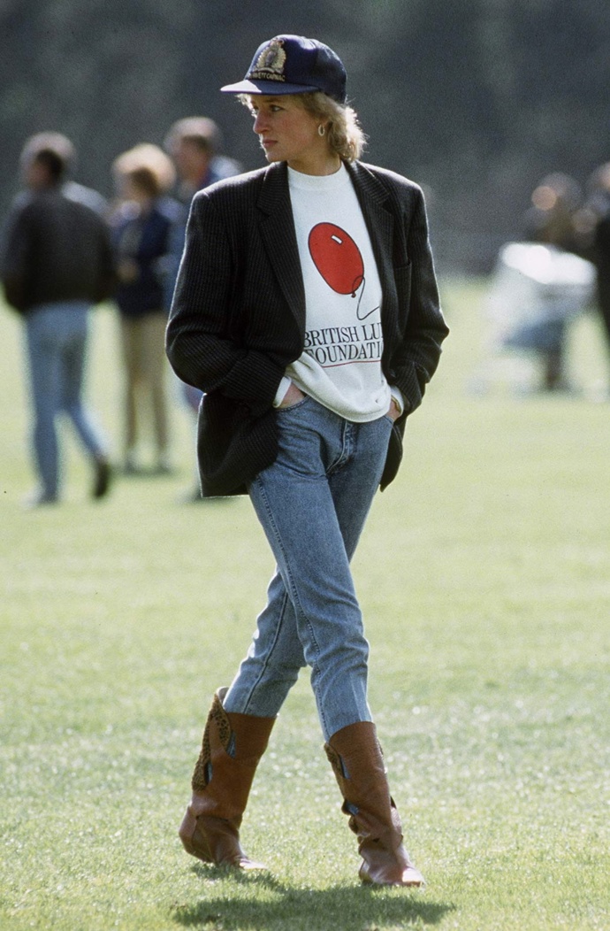 Diana v Guards Polo Club v roce 1988. 
