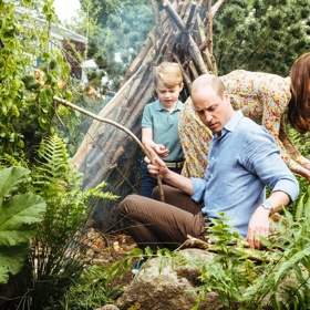 William, Kate, George a malý Louis. 
