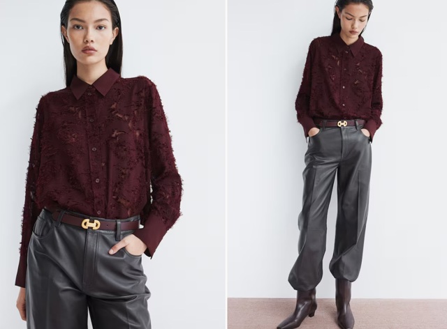Košile ze strukturované tkaniny, H&M, 599 Kč
