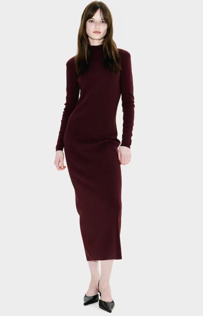 Šaty bodycon s vysokým límcem, H&M, 959 Kč
