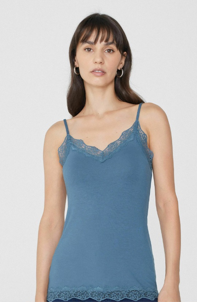 Bavlněný top s krajkou, Tezenis, 379 Kč
