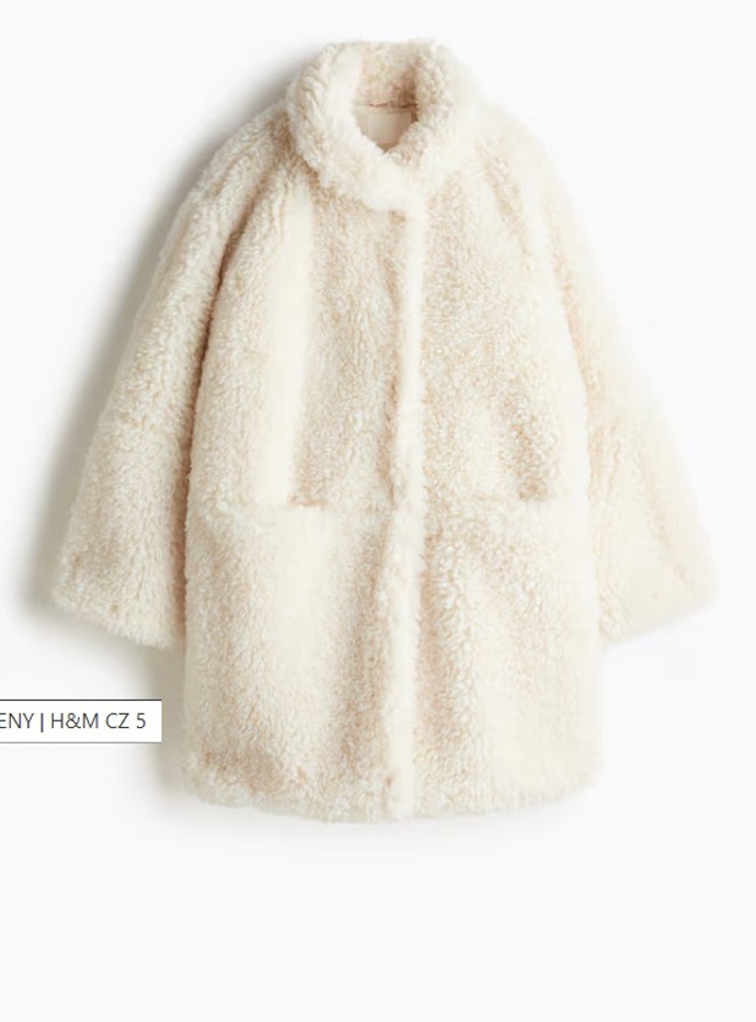 Huňatý kabát, H&M, 1 459 Kč
Huňatý kabát, H&M, 1 459 Kč