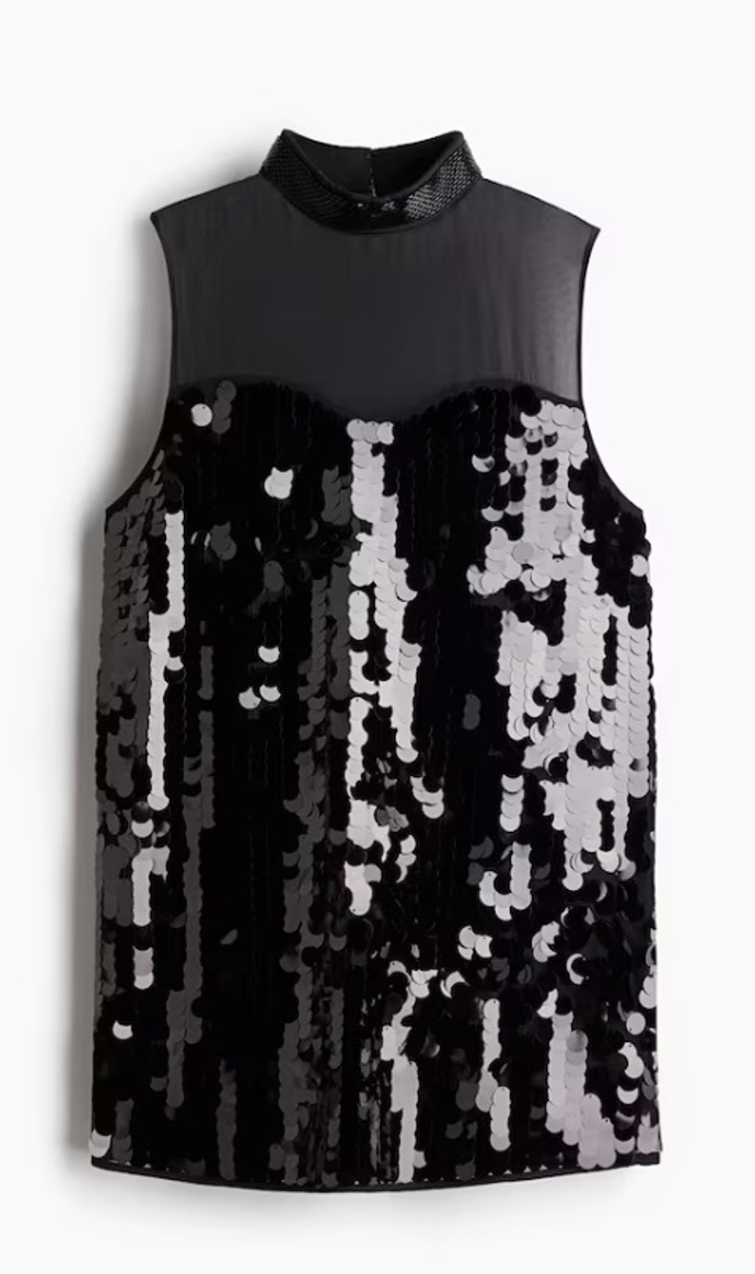 Flitrové mini šaty, H&M, 719 Kč
