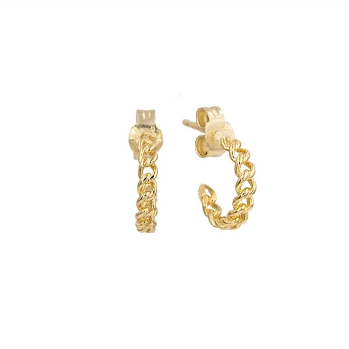 Zlaté kruhy Gold Hoops Chain, Banty, 660 Kč
