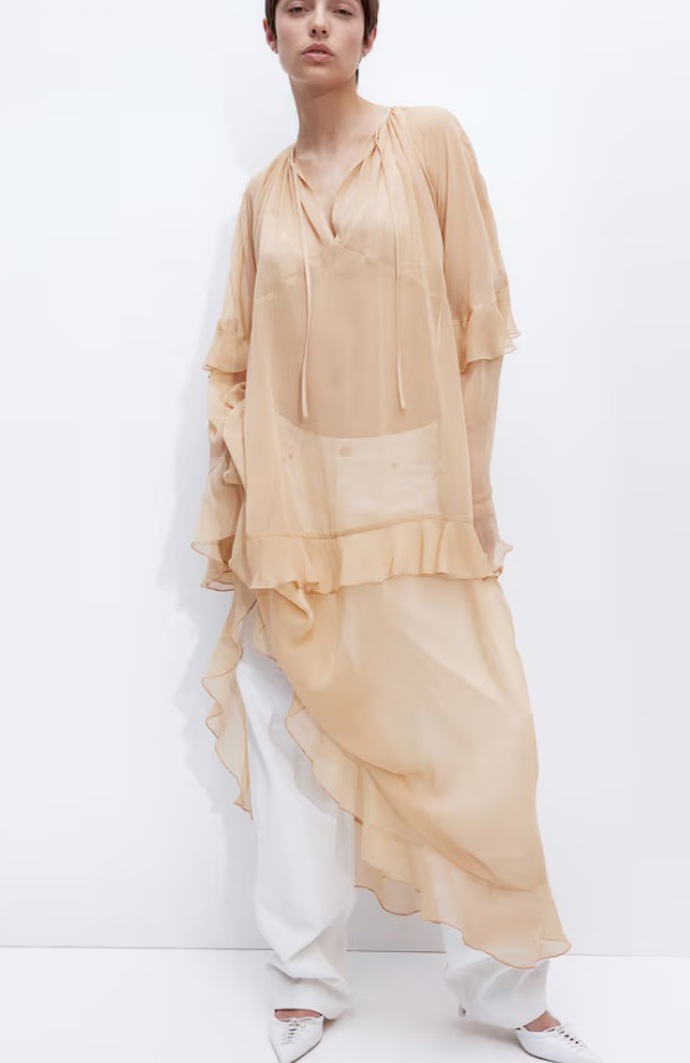 Šifonové šaty s volánky, H&M, 959 Kč
