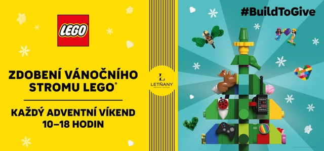 Pomáhejte hravě: Přijďte ozdobit vánoční strom LEGO® do OC Letňany