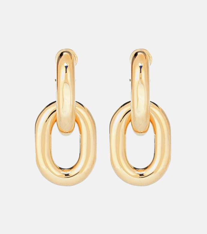Náušnice Chain hoop earrings, Rabanne, 320 eur
