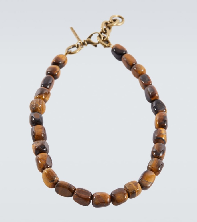 Náhrdelník s tygřím okem Tiger Eye necklace, Dries Van Noten, 430 eur
