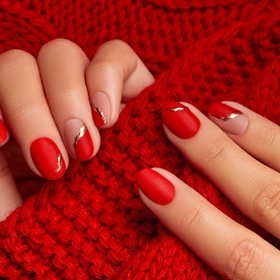Vánoční manikúra nemusí být kýčovitá, může být i minimalistická a elegantní
