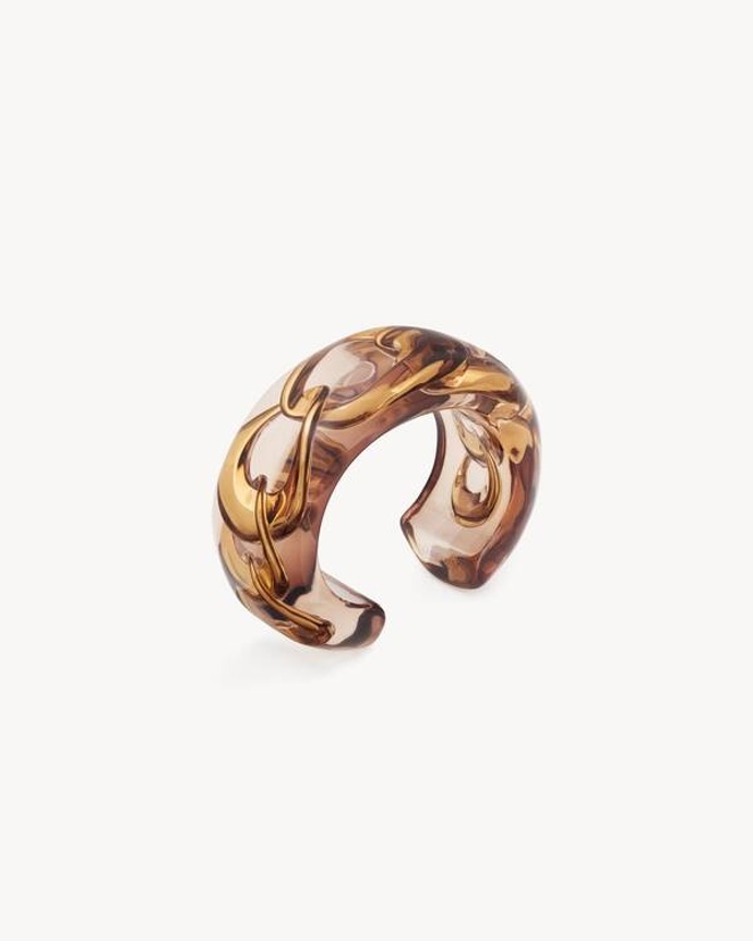 Náramek z pryskyřice Chain cuff in resin and metal, Saint Laurent, 900 eur
Náramek z pryskyřice Chain cuff in resin and metal, Saint Laurent, 900 eur