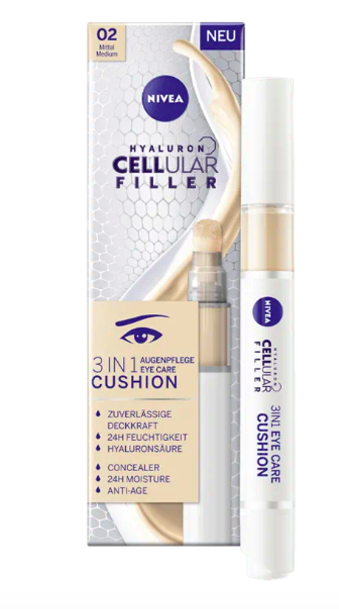Hyaluron Cellular Filler oční krém v houbičce 3 v 1, Nivea, 399 Kč
Hyaluron Cellular Filler oční krém v houbičce 3 v 1, Nivea, 399 Kč