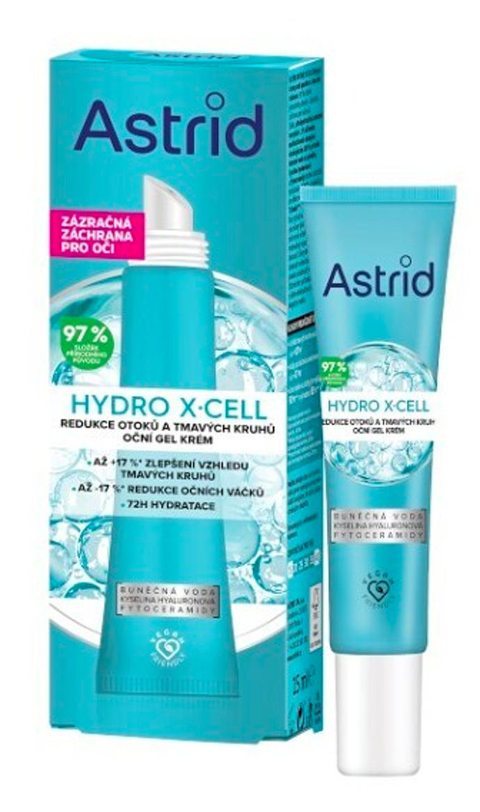 ASTRID Hydro X-Cel Oční gel krém proti otokům a tmavým kruhům, 160 Kč
ASTRID Hydro X-Cel Oční gel krém proti otokům a tmavým kruhům, 160 Kč