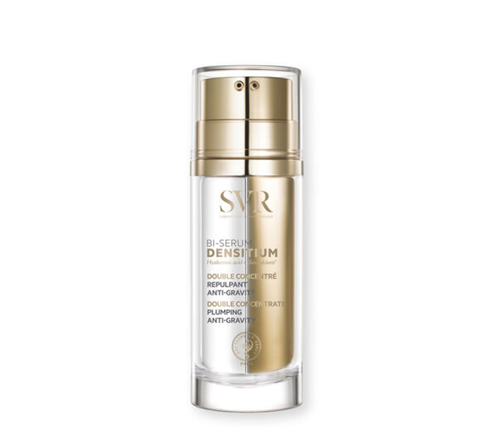 DENSITIUM BI-SERUM je unikátní řešení pro zralou pleť, které bojuje proti 3 hlavním známkám stárnutí! Dvojité složení má rekordních 45% koncentraci dermatologicky aktivních složek proti vráskám. Intenzivně zlepšuje hustotu pokožky ve dvou rozměrech: má zpevňující účinek na hluboké vrstvy pokožky a posiluje a obnovuje ochrannou bariéru epidermis.

Zabraňuje ochabování pleti, redukuje vrásky a rýhy, navrací pleti zářivost a optimální hydrataci. Revoluční účinky jsou viditelné již po měsíci používání bi-séra, včetně zlepšení kontur obličeje. 1133 Kč
