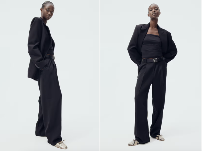 Rovné kalhoty, černé, H&M, 719 Kč
